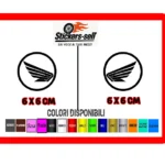 adesivi Moto kit 2 adesivi HONDA LOGO Stickers HONDA CERCHIO - 6 X 6 CM