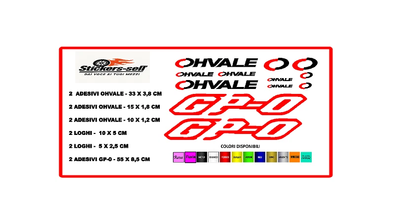 adesivi Moto - 14 adesivi Ohvale - stickers Ohvale - GP-0