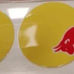 adesivi Moto / Casco - 4 Pz Red Bull Stampa Hd Uv DTF Rilievo Tori 8,5x5,5cm