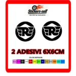 adesivi Moto - 2 adesivi Royal Enfield logo 6X6 cm