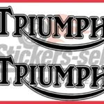 adesivi Moto Inglesi - 2 adesivi Triump Old Stickers Triump Old - 15 Cm