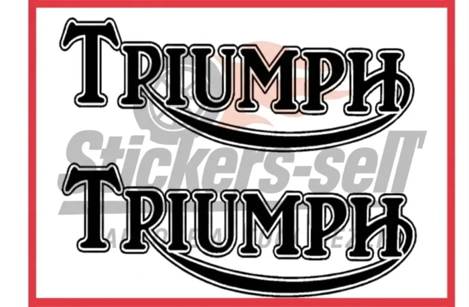 adesivi Moto Inglesi - 2 adesivi Triump Old Stickers Triump Old - 15 Cm