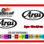 adesivi Moto / casco - 2 adesivi ARAI logo 10 X 4,5 CM