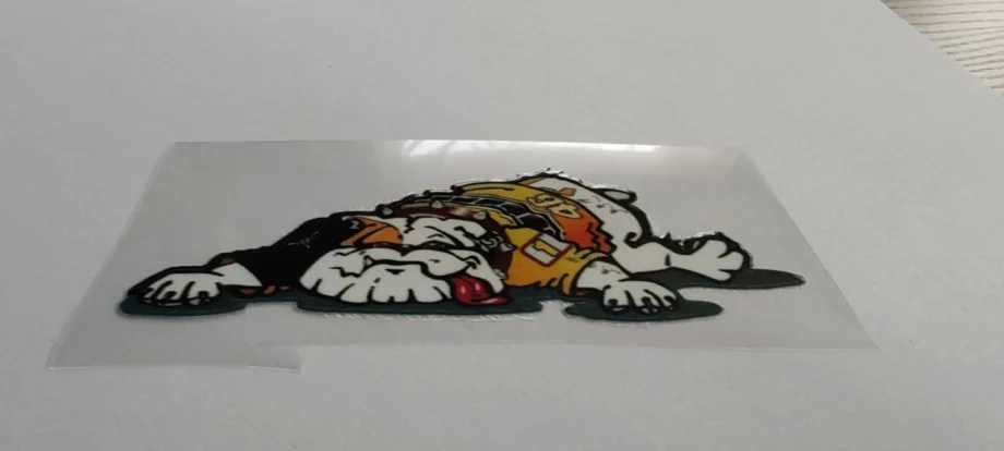 adesivi REPLICA Moto - VALENTINO ROSSI BULL DOG - Stampa I Rilievo -10 X 4 CM