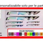 adesivi bici - 8 adesivi FRW - stickers Frw - Argento Olografico.