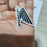 Portachiavi Honda in gomma siliconica auto MOTO Bianco E Nero