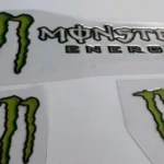adesivi Moto / Casco - 3 Pz Monster Energy Uv DTF Rilievo -